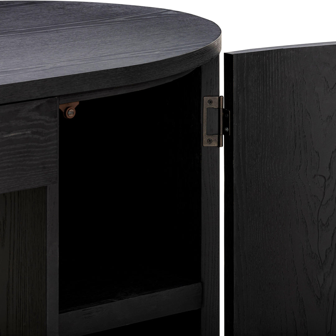 Marlow 64" Black Wood Executive Desk With Storage