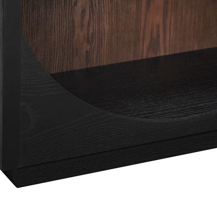 Marlow Black &amp;amp; Brown Two-Tone Wood Bookcase