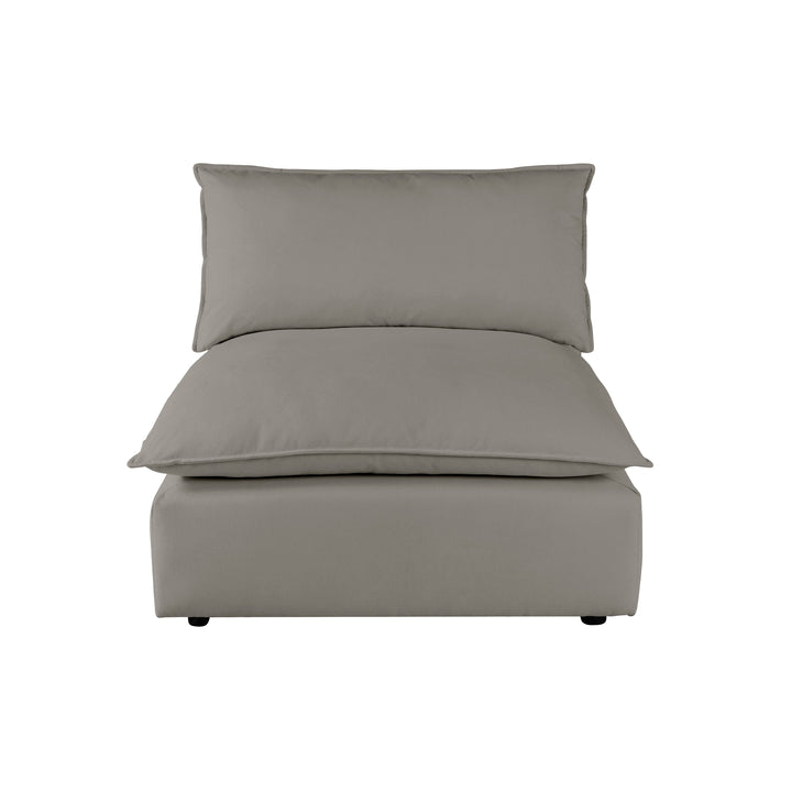 Cali Modular Armless Chair - Slate