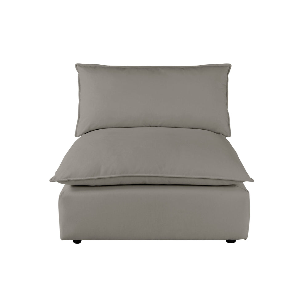 Cali Modular Armless Chair - Slate