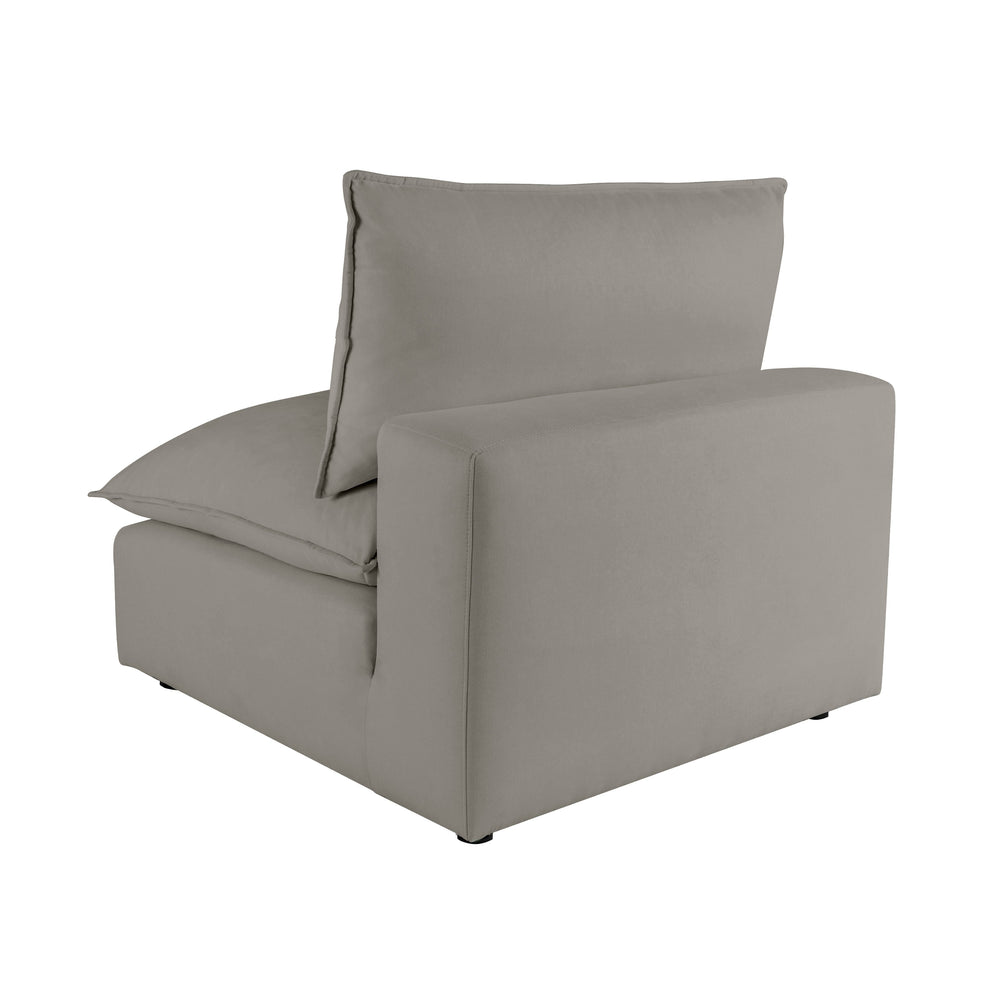 Cali Modular Armless Chair - Slate