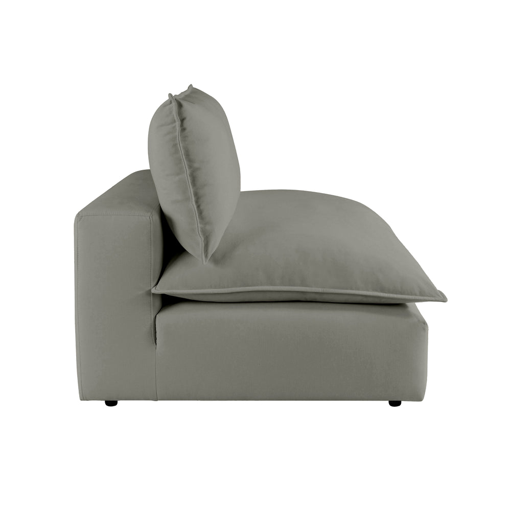 Cali Modular Armless Chair - Slate