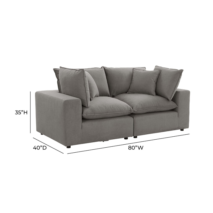 Cali 80" Modular Loveseat