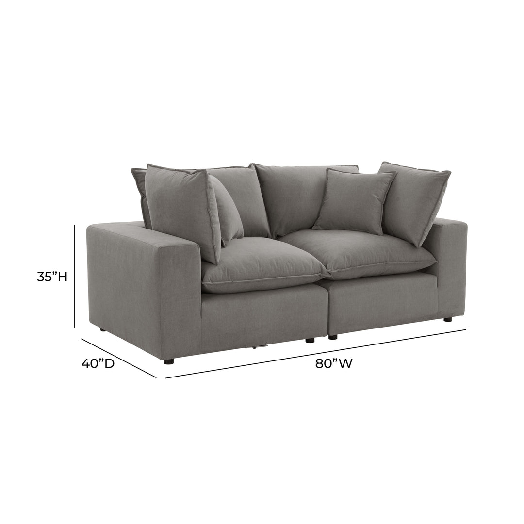 Cali 80" Modular Loveseat