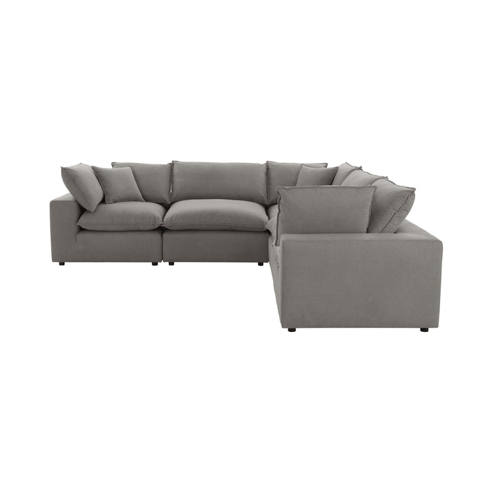 Cali 5-Piece Performance Fabric Modular L-Sectional