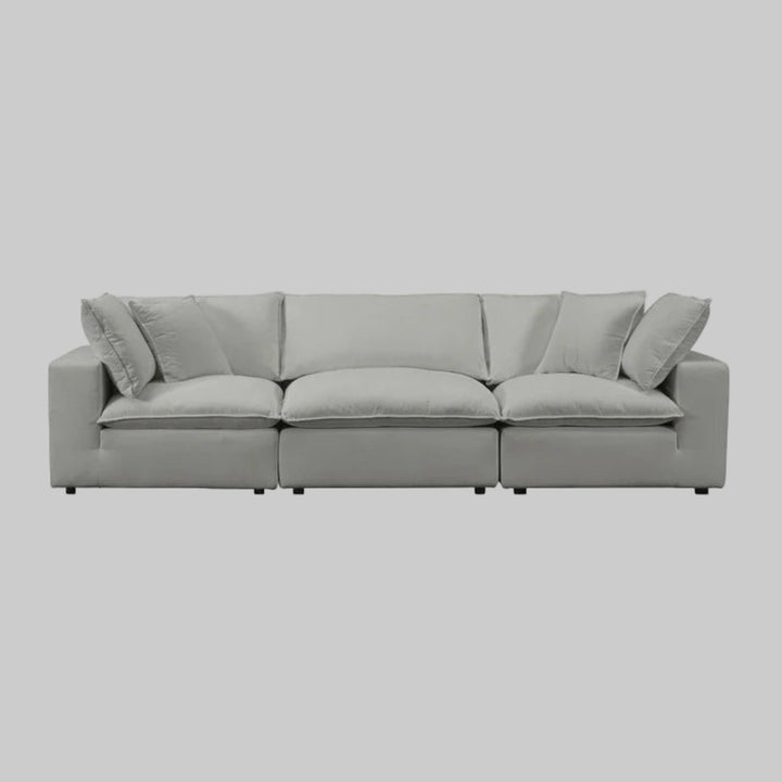 Cali 120" Slate Performance Fabric Modular Sofa Customizable Comfort