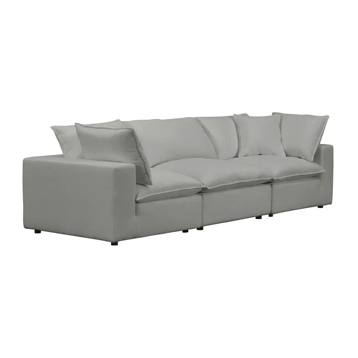 Cali 120" Slate Performance Fabric Modular Sofa Customizable Comfort