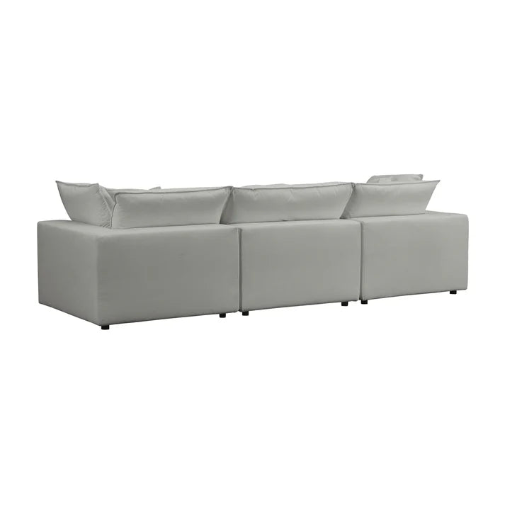 Cali 120" Slate Performance Fabric Modular Sofa Customizable Comfort