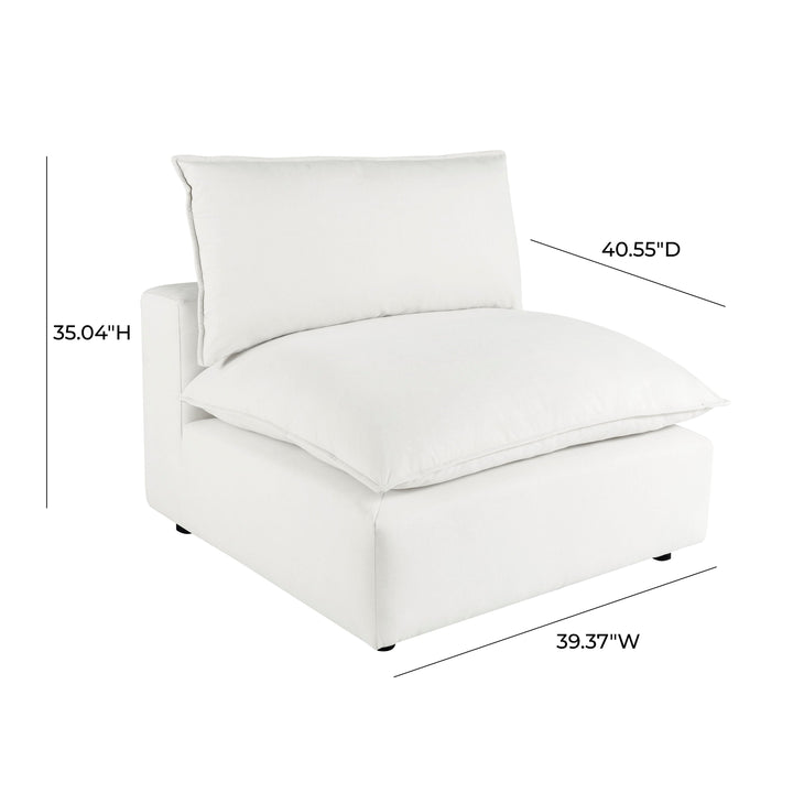 Cali Performance Fabric Modular Armless Chair