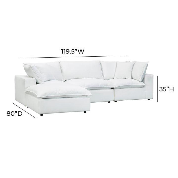 Cali 4-Piece Performance Fabric Modular Sectional