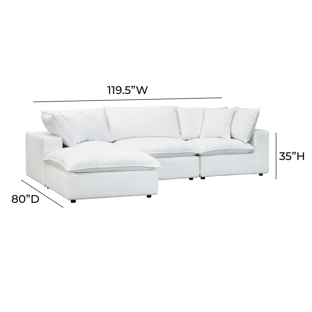 Cali 4-Piece Performance Fabric Modular Sectional