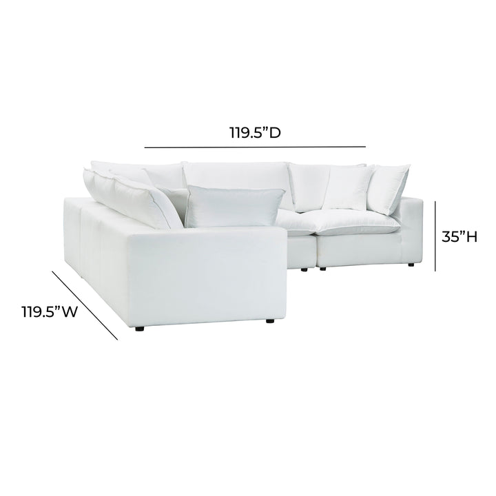 Cali 5-Piece Performance Fabric Modular L-Sectional