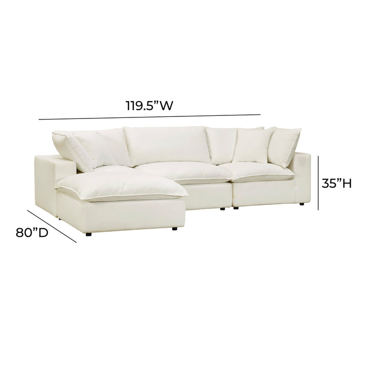 Cali 4-Piece Performance Fabric Modular Sectional