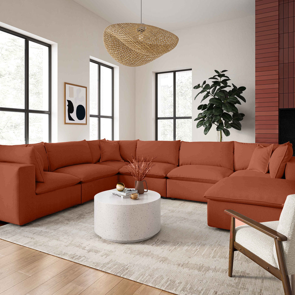 Cali 7-Piece Performance Fabric Modular Large Chaise Sectional