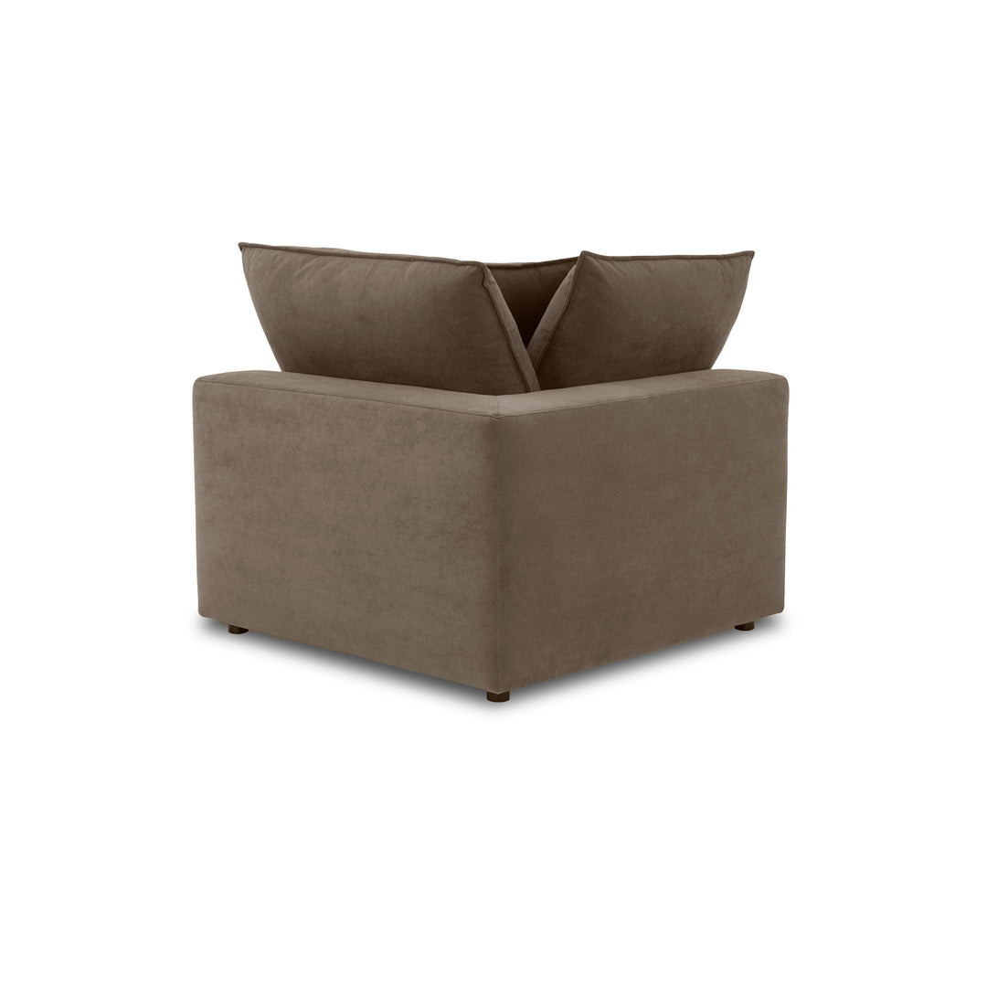 Cali Chocolate Brown Performance Velvet Corner Chair