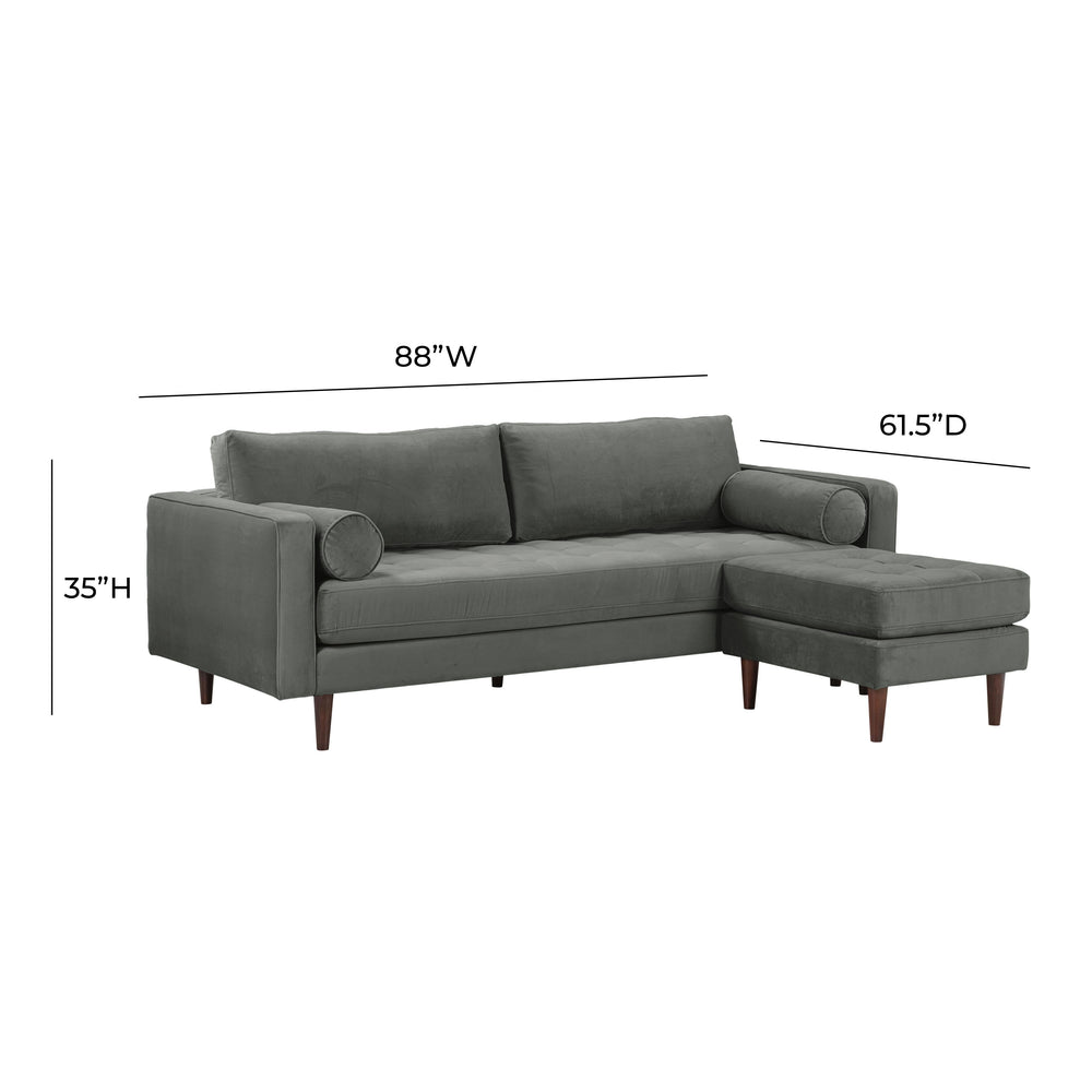 Cave 2-Piece Performance Velvet Sectional