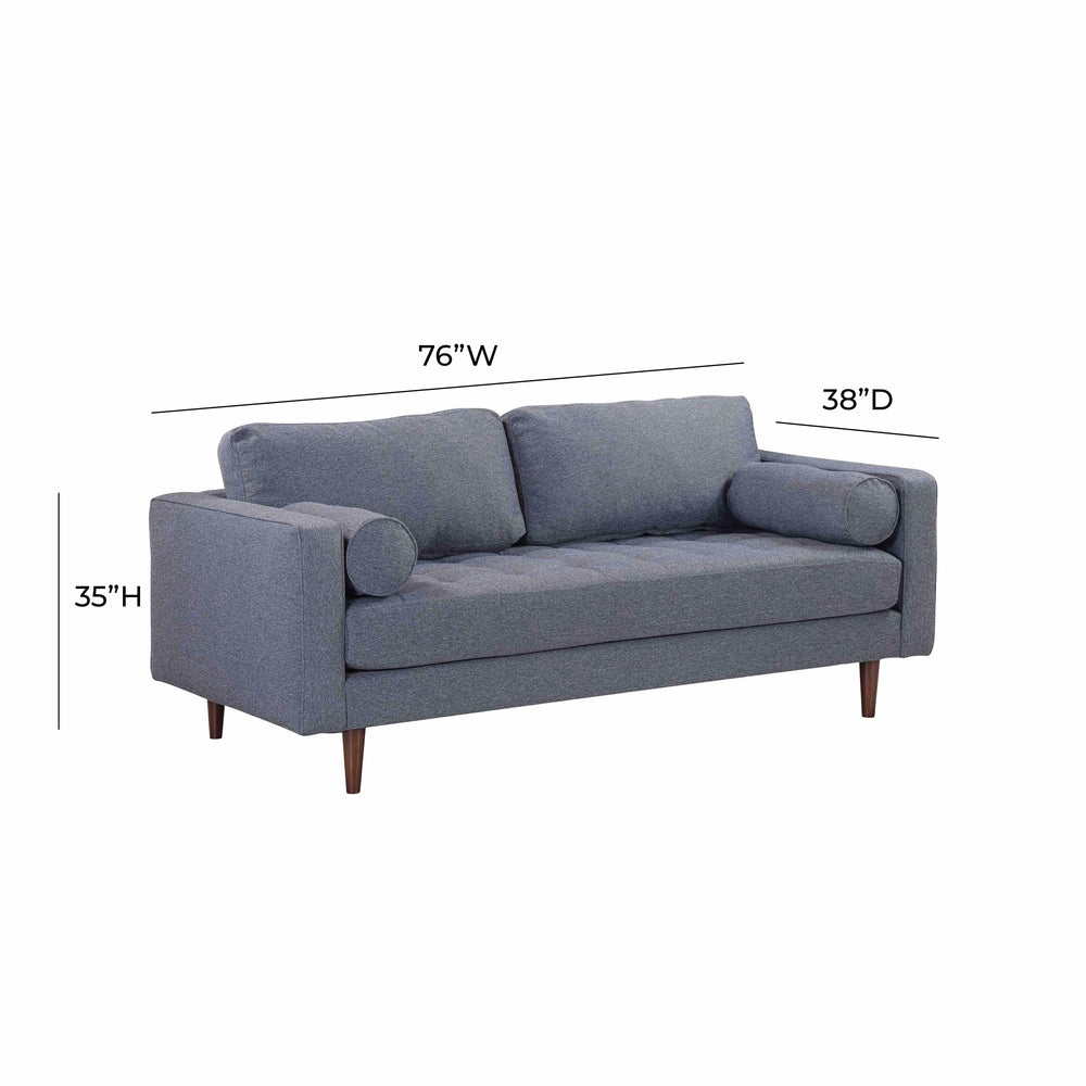 Cave 76" Navy Tweed Loveseat
