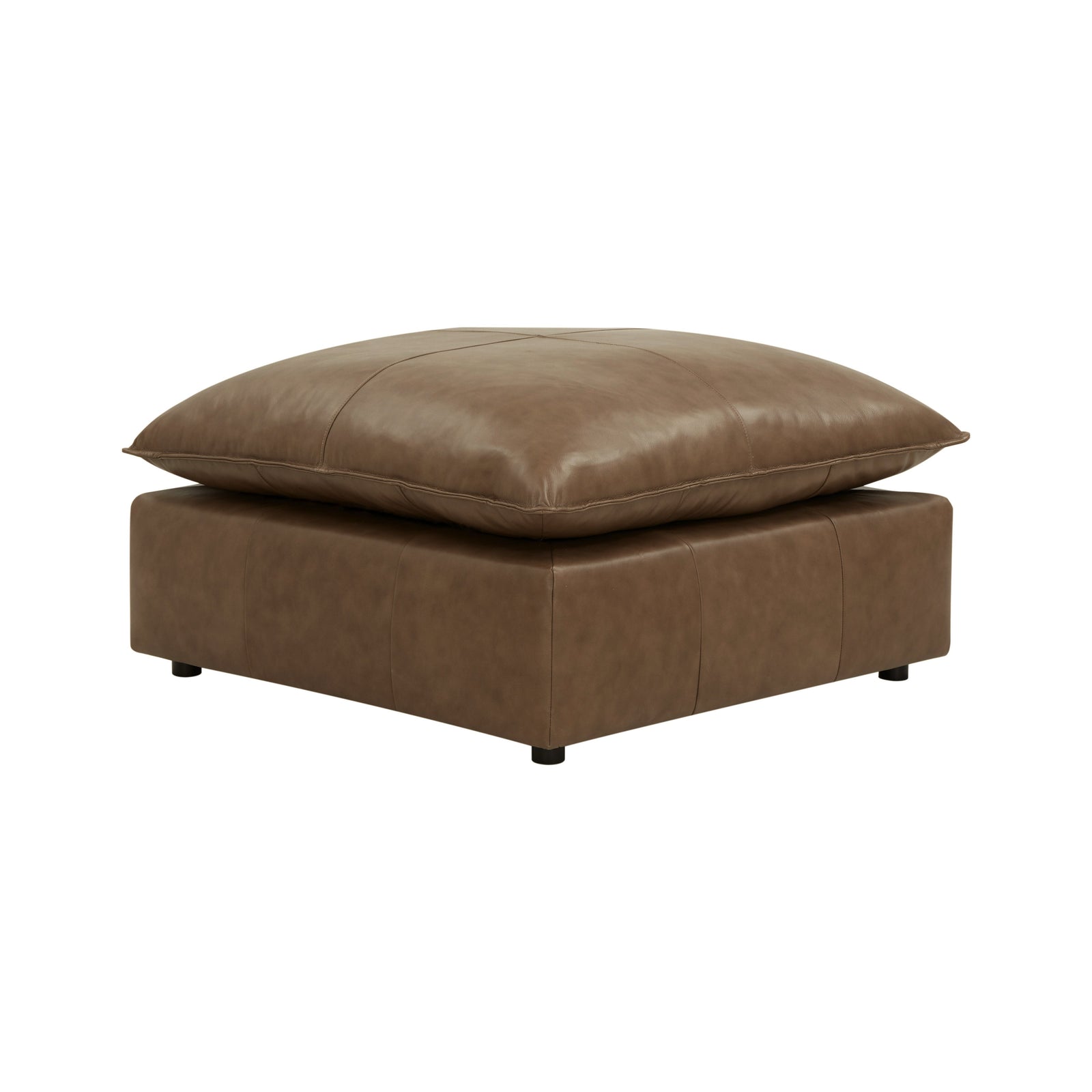 TOV Furniture Cali Brown Leather Ottoman