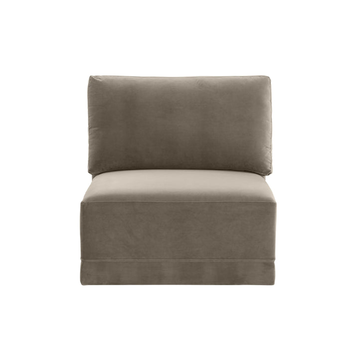 Willow Performance Velvet Modular Armless Chair