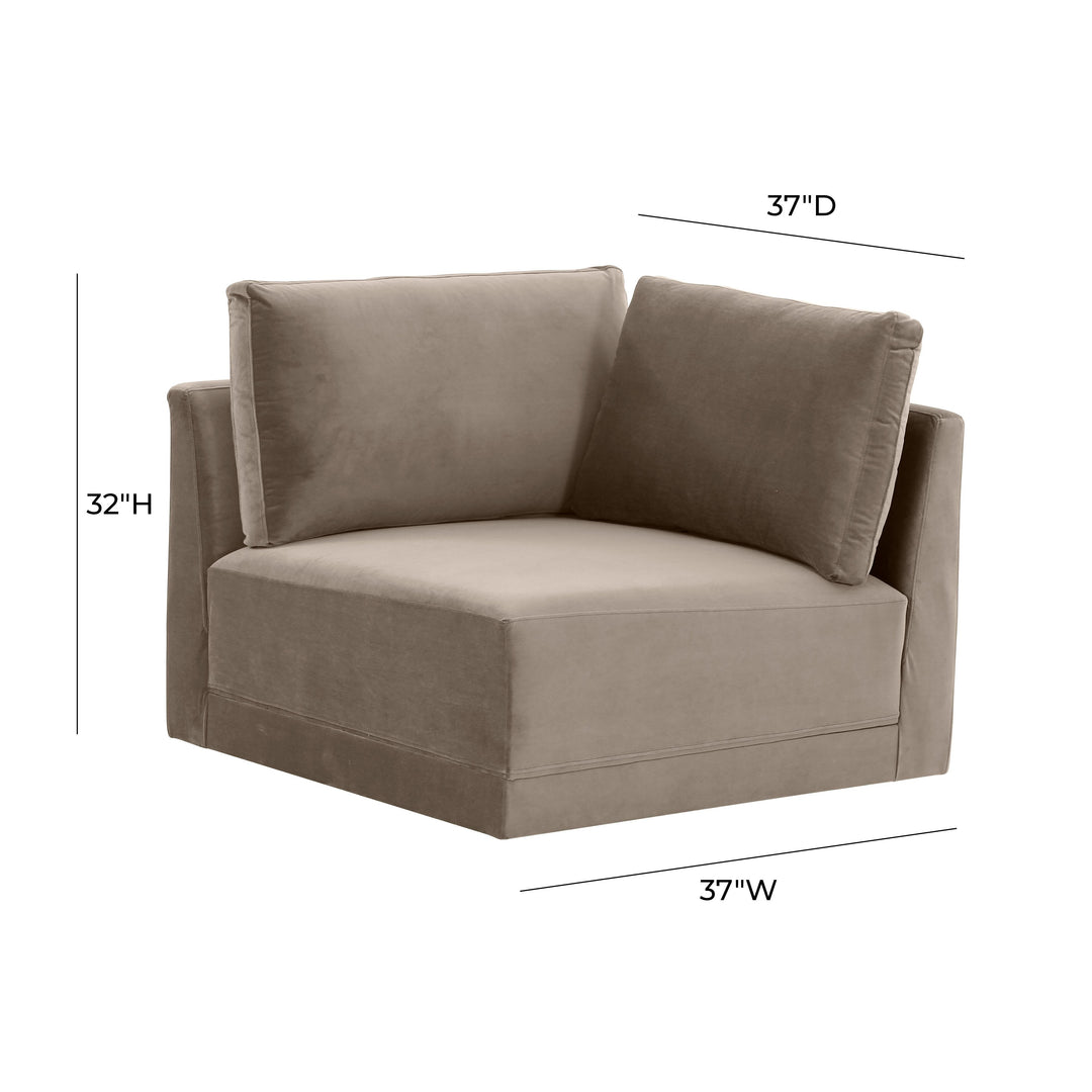 Willow Performance Velvet Modular Corner Chair