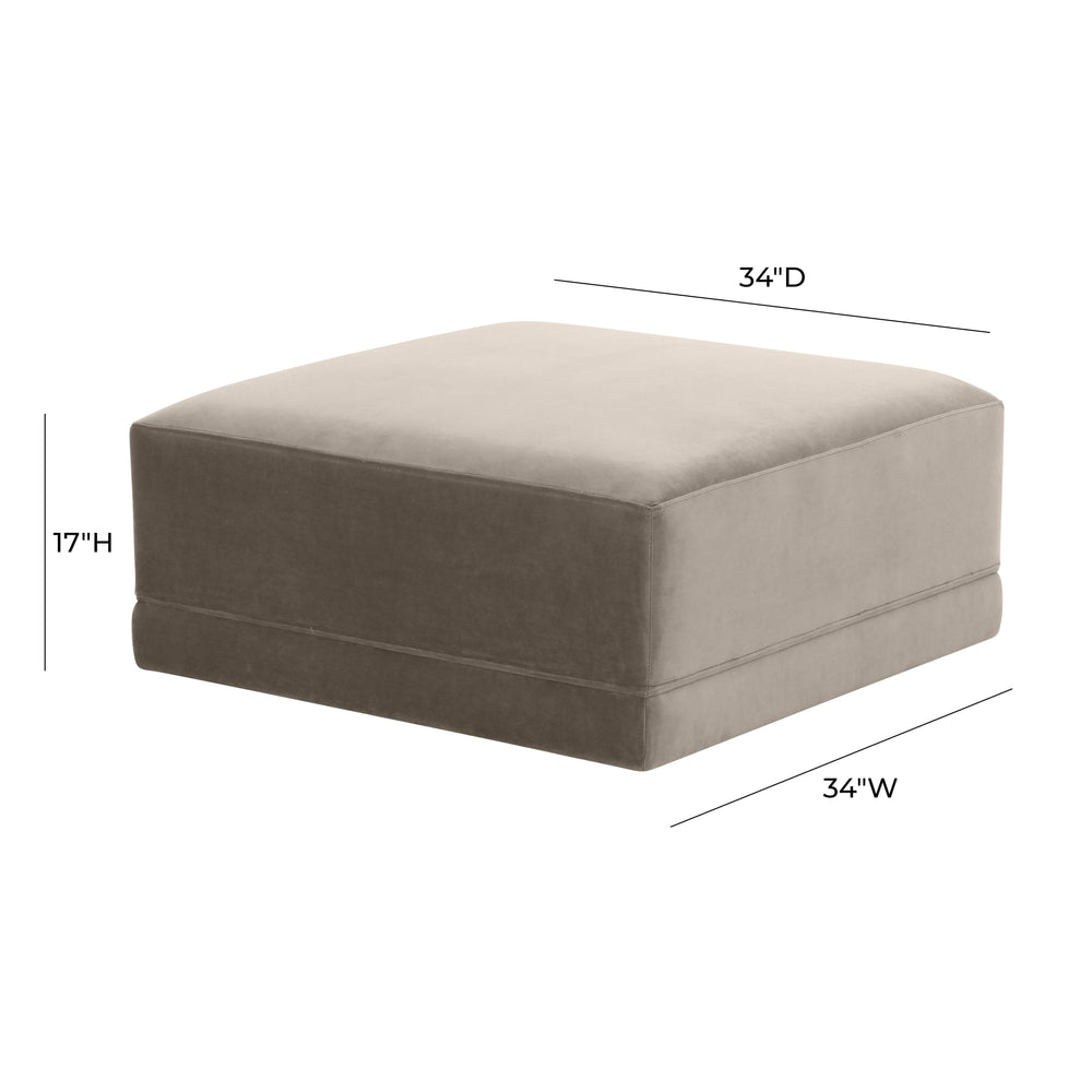 Willow Performance Velvet Modular Ottoman