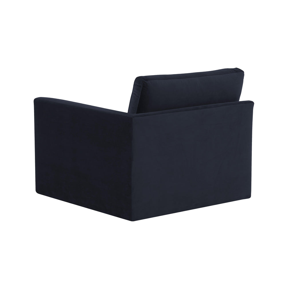 Willow Performance Velvet Modular RAF End Armchair - Navy