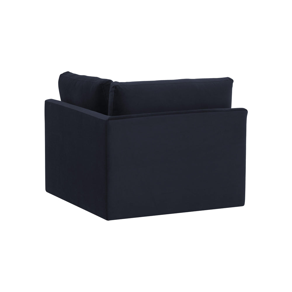 Willow Performance Velvet Modular Corner Chair - Navy