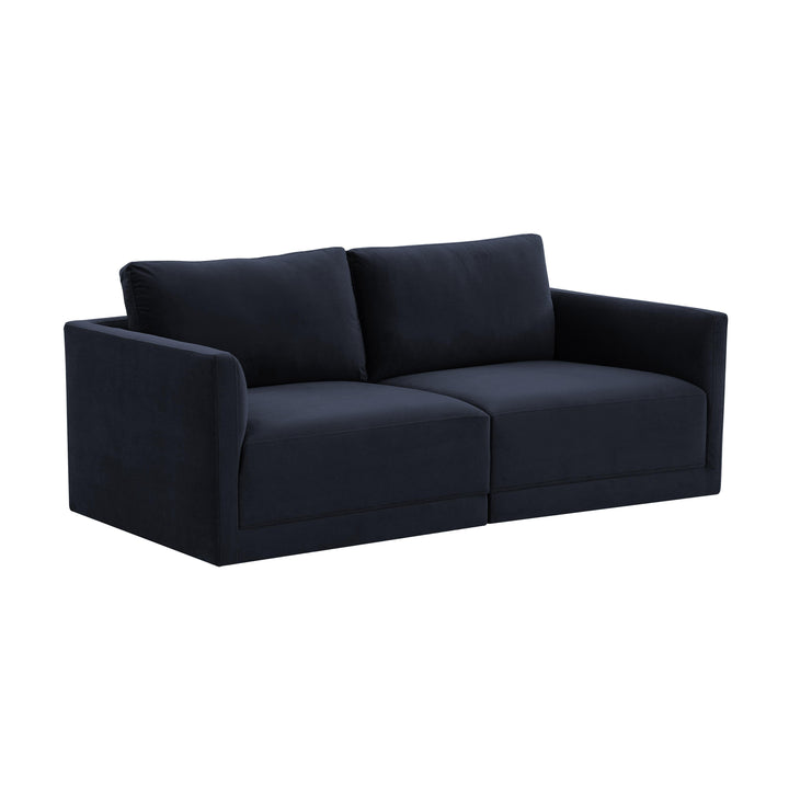 Willow 74" Performance Velvet Modular Loveseat