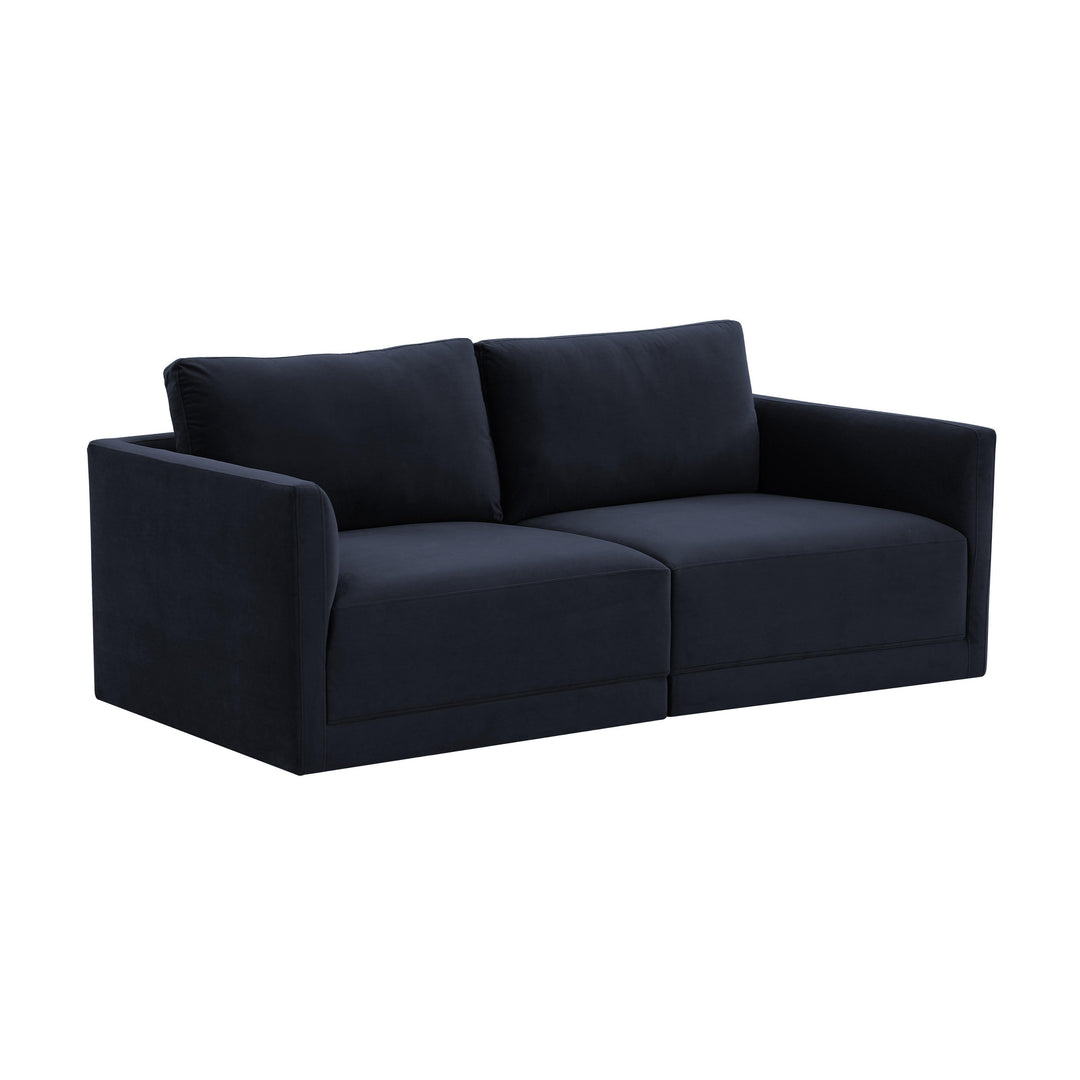 Willow 74" Performance Velvet Modular Loveseat