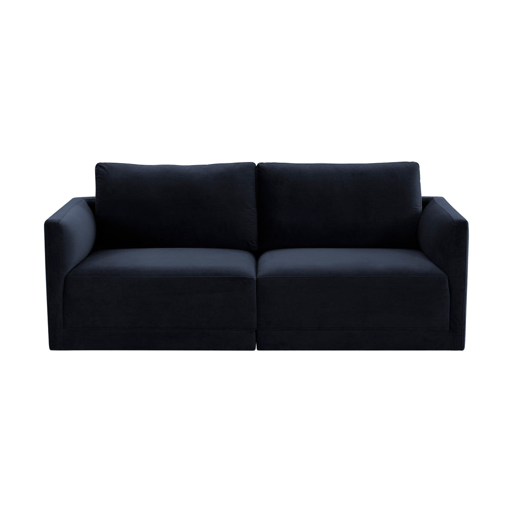 Willow 74" Performance Velvet Modular Loveseat