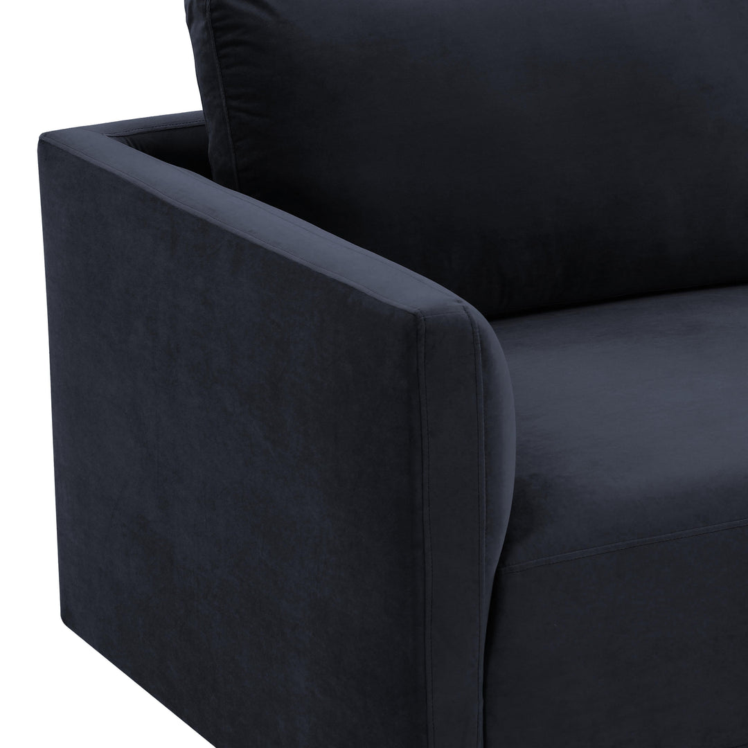 Willow 74" Navy Performance Velvet Modular Loveseat