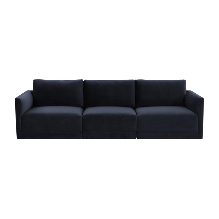 Willow 105" Performance Velvet Modular Sofa - Navy