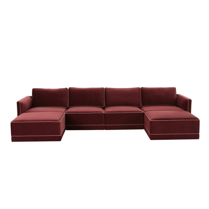 Willow 6-Piece Performance Velvet Modular U Sectional