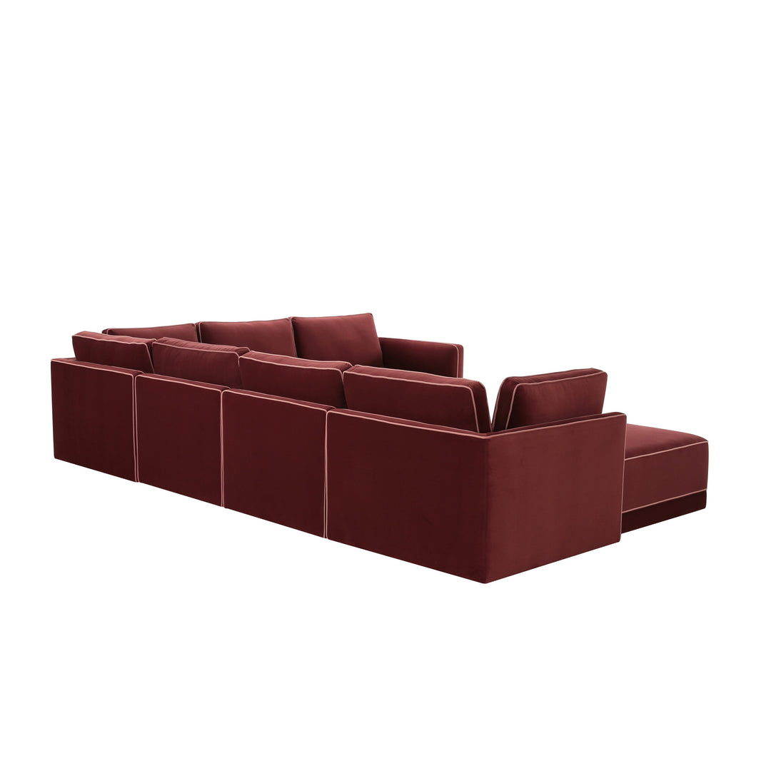 Willow 7-Piece Performance Velvet Modular Large Chaise Sectional
