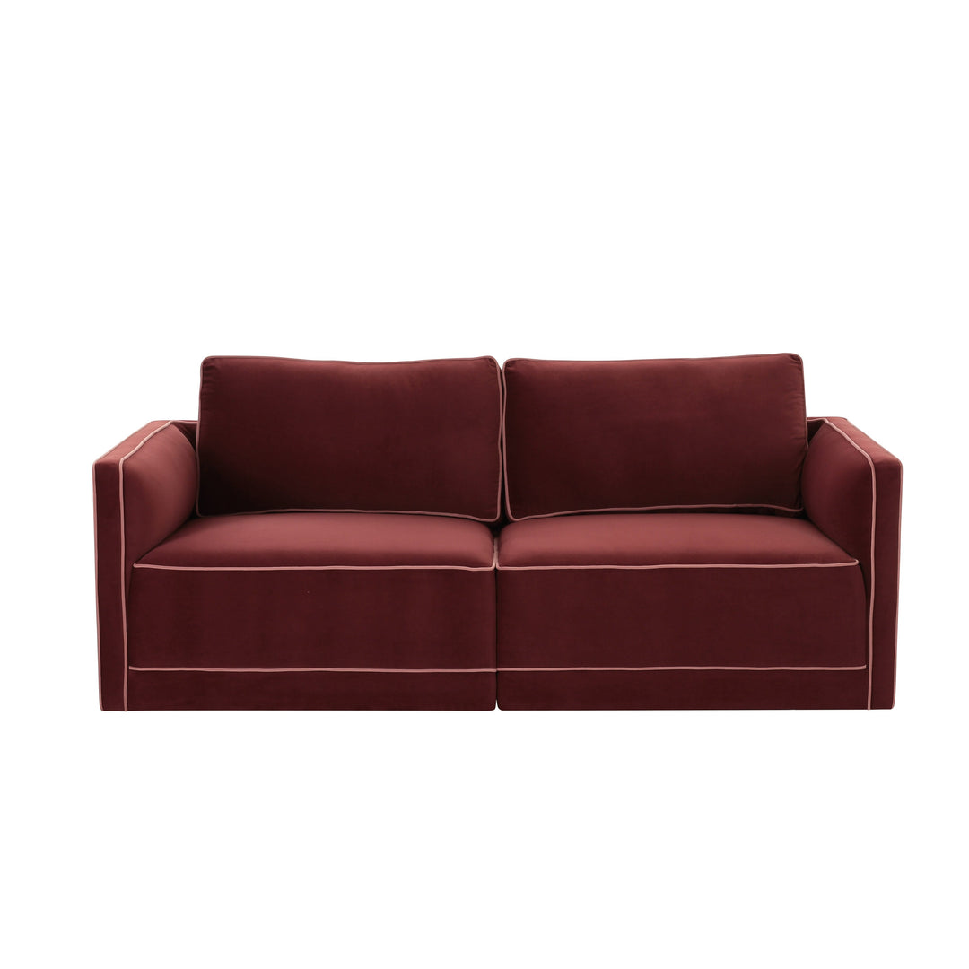 Willow 74" Performance Velvet Modular Loveseat