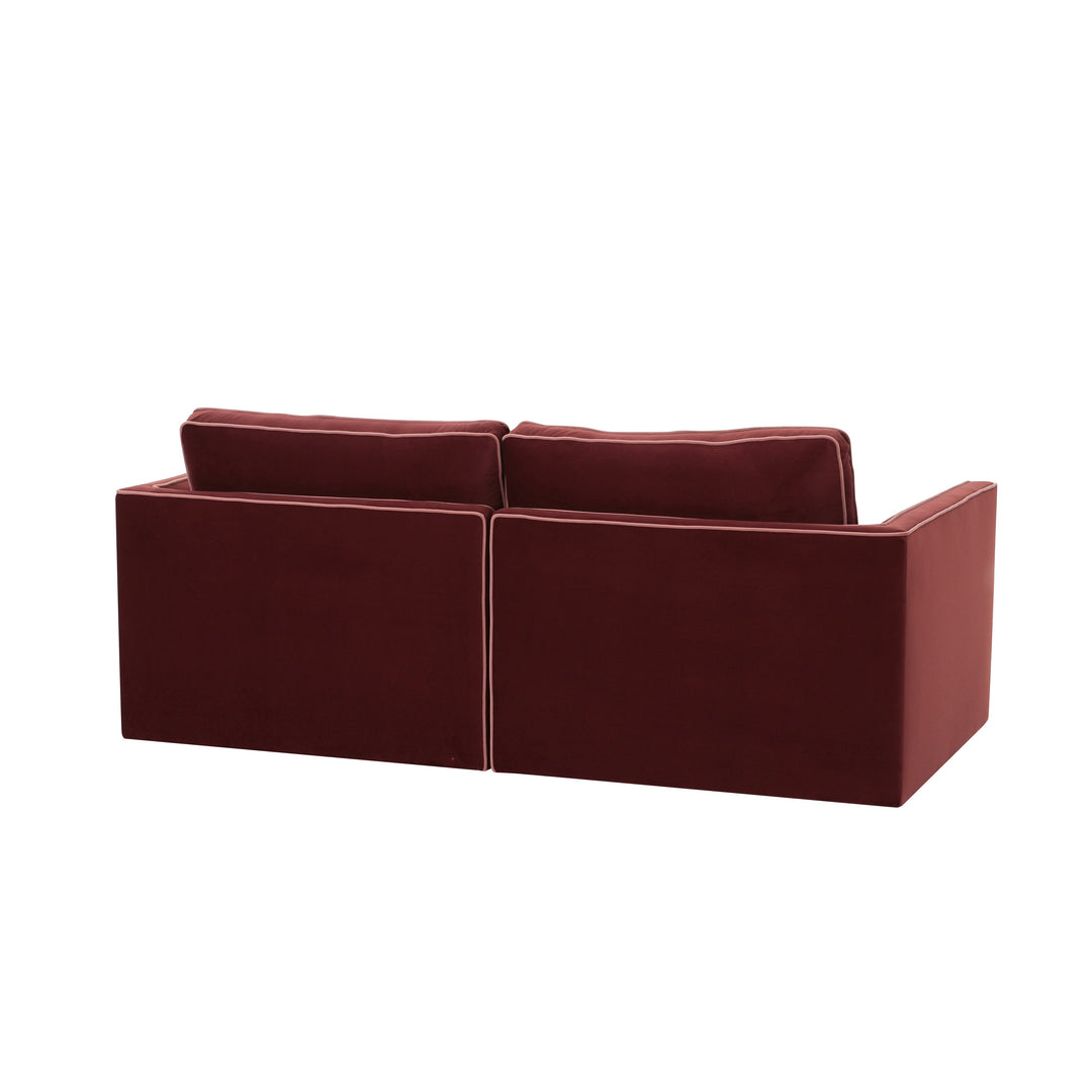 Willow 74" Performance Velvet Modular Loveseat
