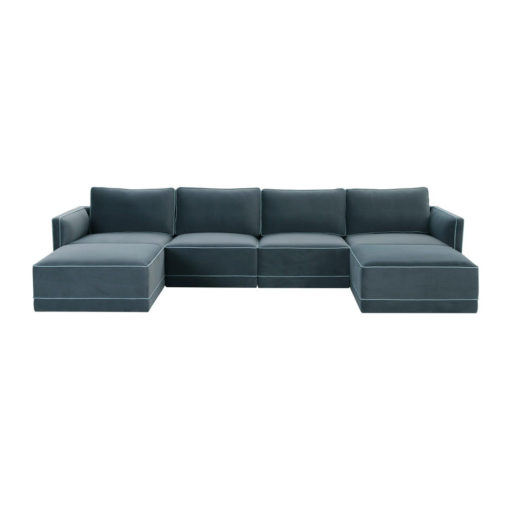 Willow 6-Piece Performance Velvet Modular U Sectional