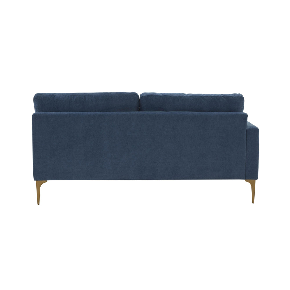 Serena 68" Performance Velvet Modular Loveseat - Blue / LAF