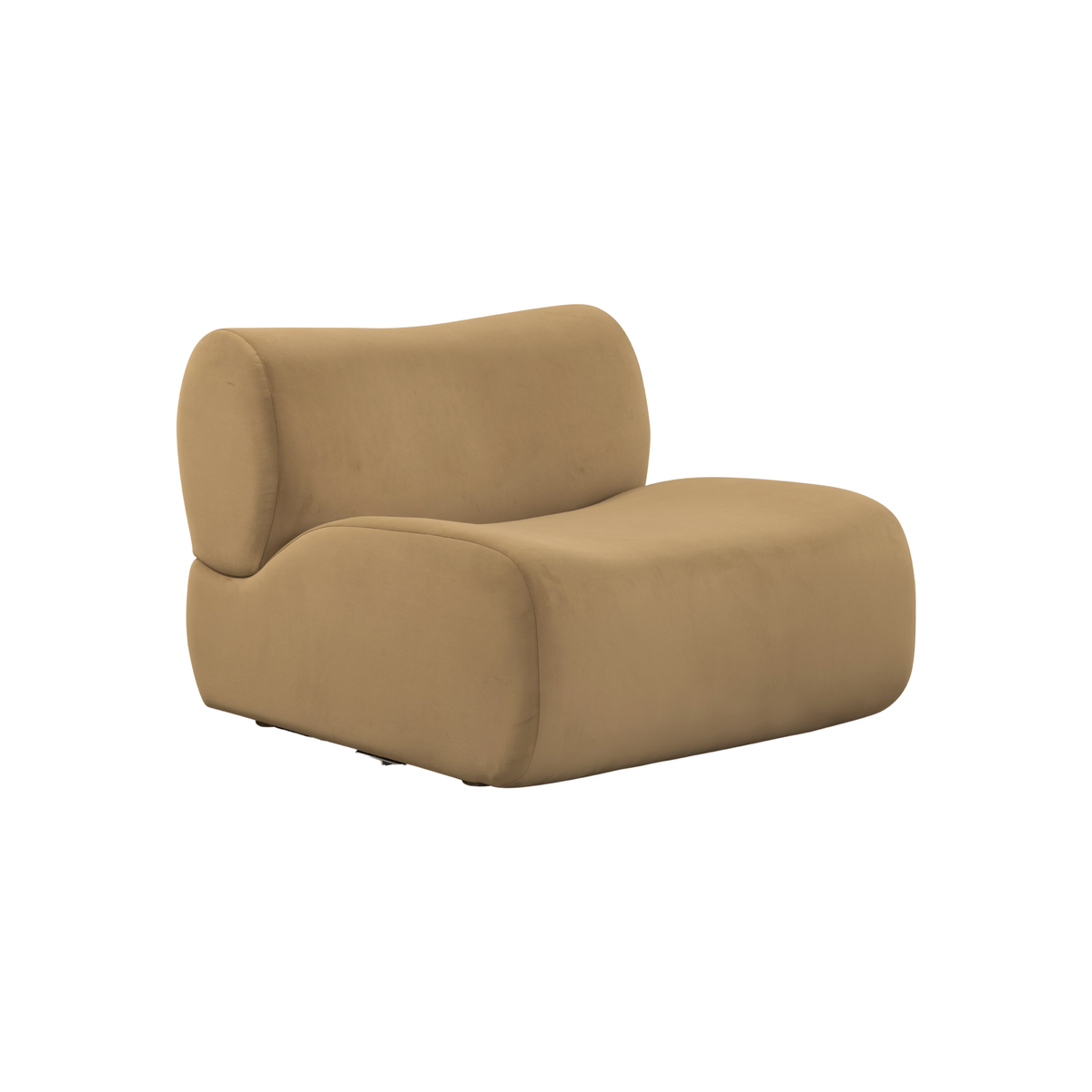 Zenith Latte Brown Performance Velvet Armless Chair