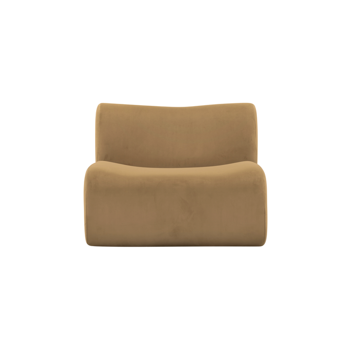 Zenith Latte Brown Performance Velvet Armless Chair