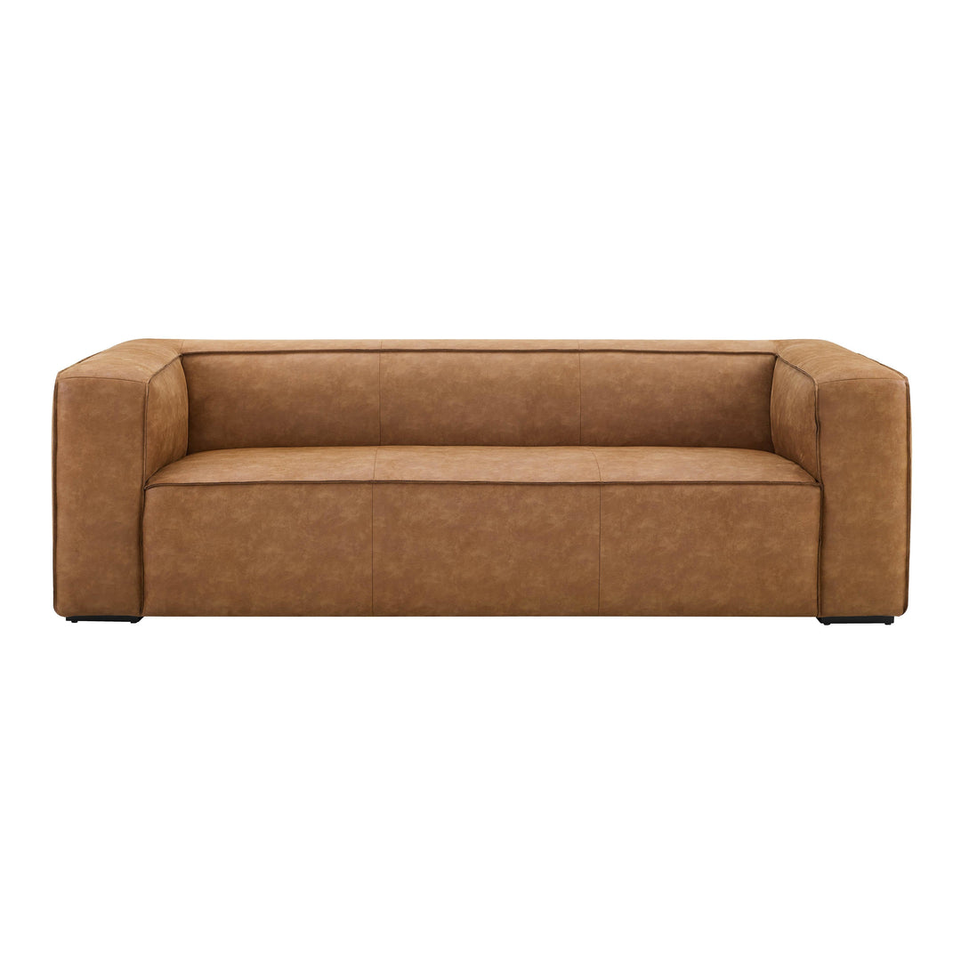 TOV Furniture Aurora 90" Brown Leather Sofa