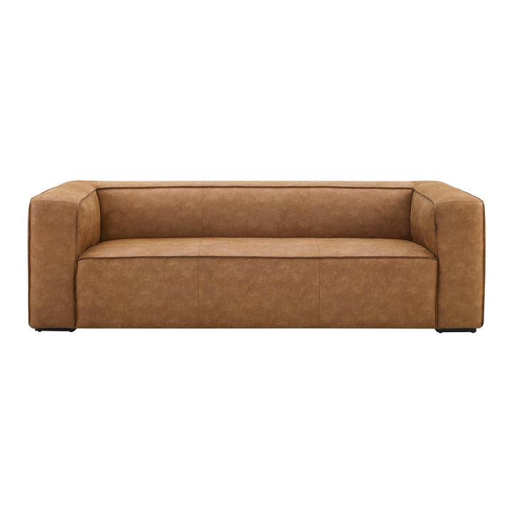 TOV Furniture Aurora 90" Brown Leather Sofa