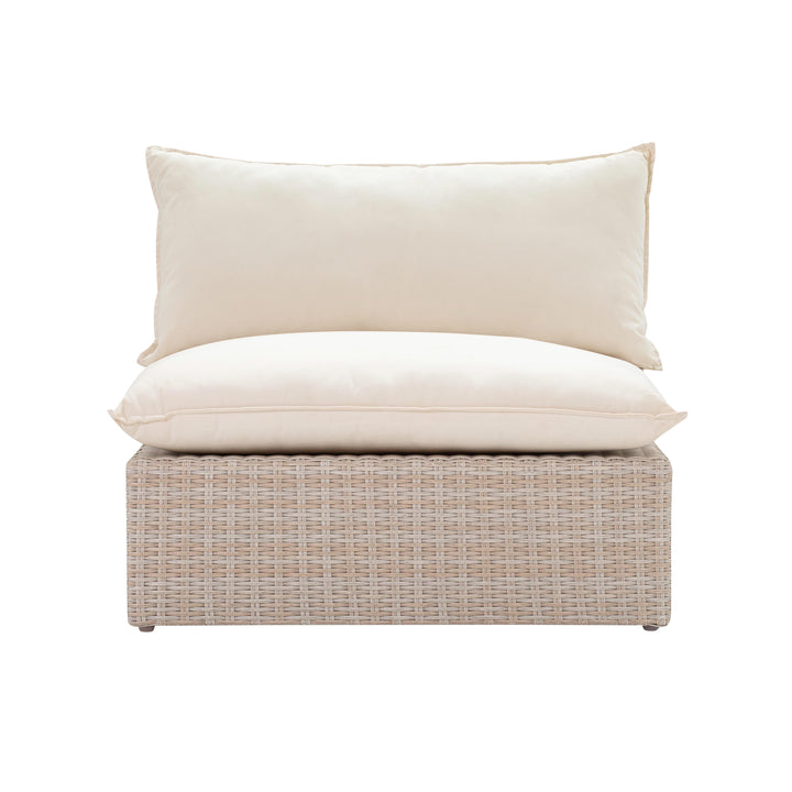 Cali Natural Wicker Outdoor Armless Chair
