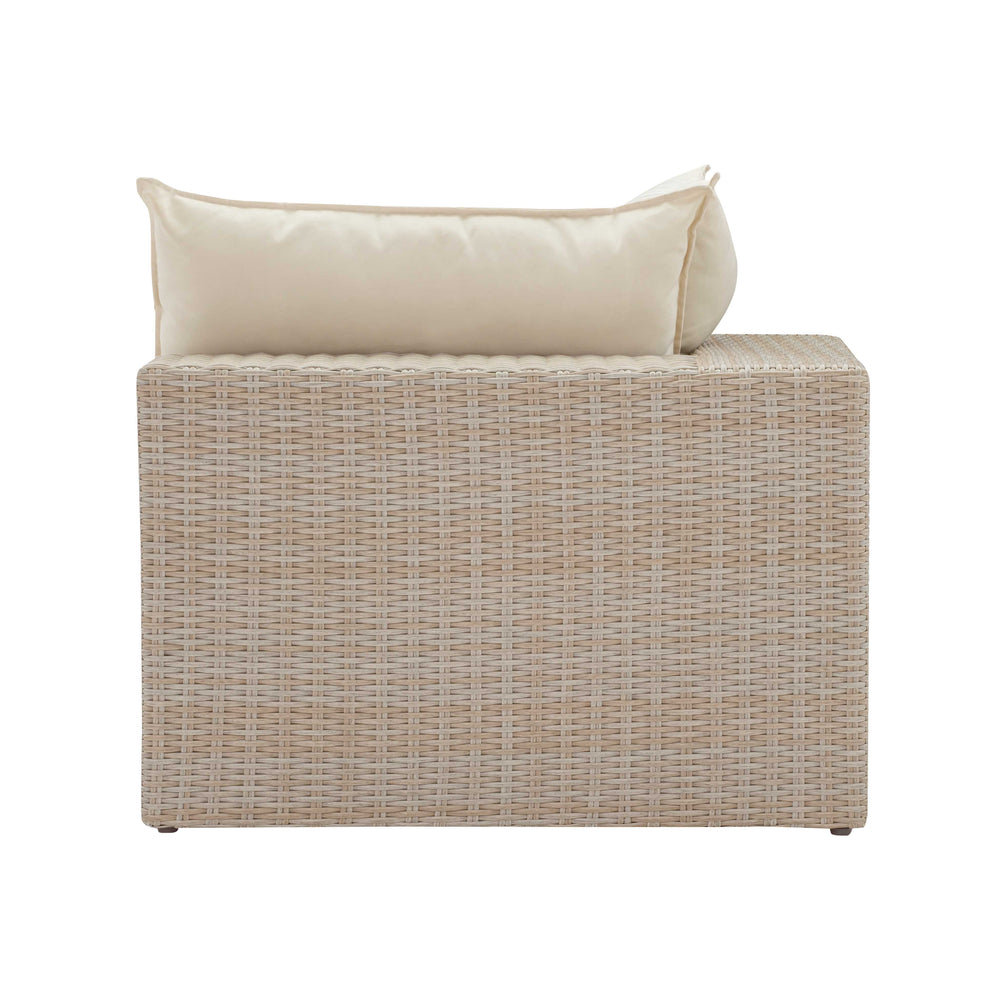 Cali 80" Natural Wicker Outdoor Modular Loveseat