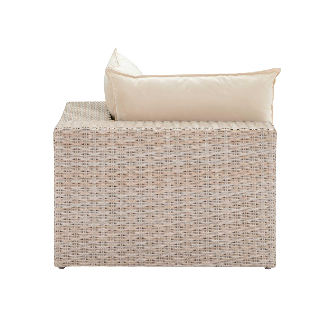 Cali Natural Wicker Outdoor Corner Chair