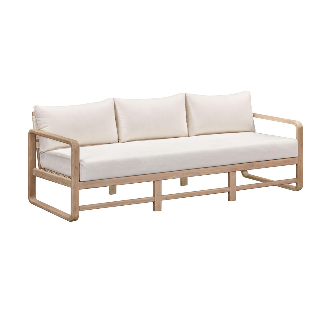 TOV Furniture Palata 84" Cream Performance Fabric Outdoor Sofa