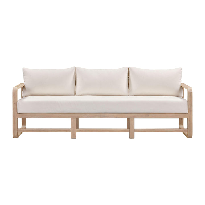 Palata 84" Cream Performance Fabric Outdoor Sofa