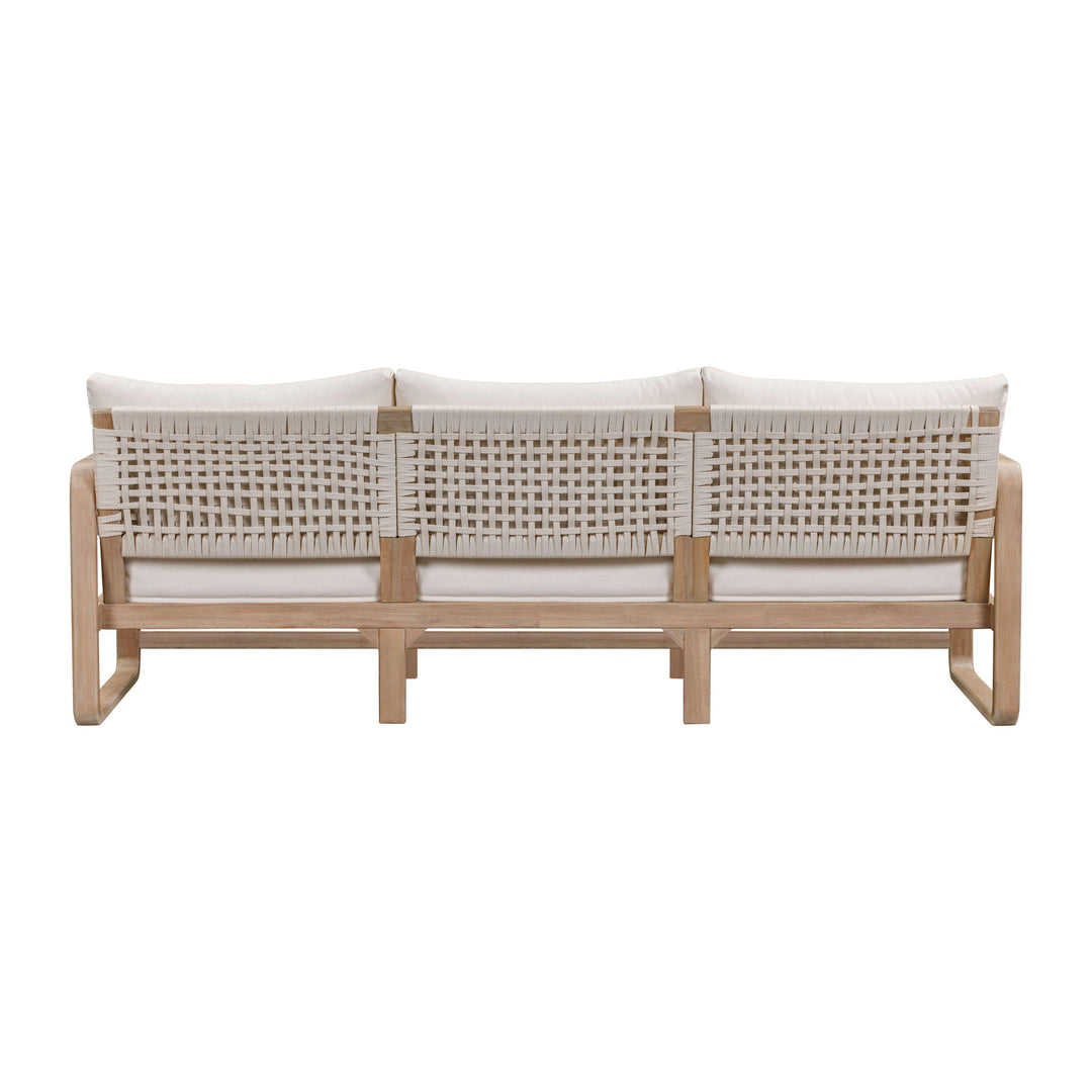 Palata 84" Cream Performance Fabric Outdoor Sofa