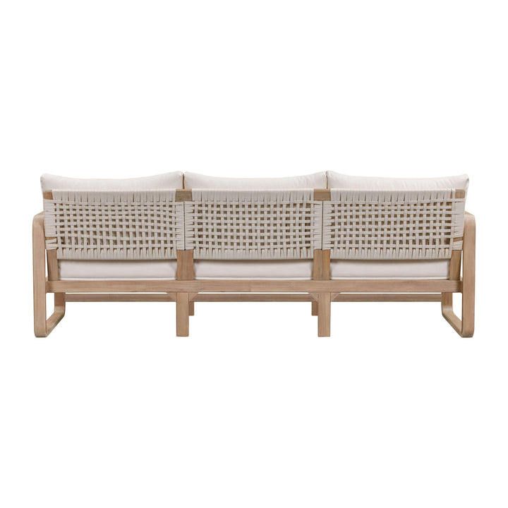 Palata 84" Cream Performance Fabric Outdoor Sofa
