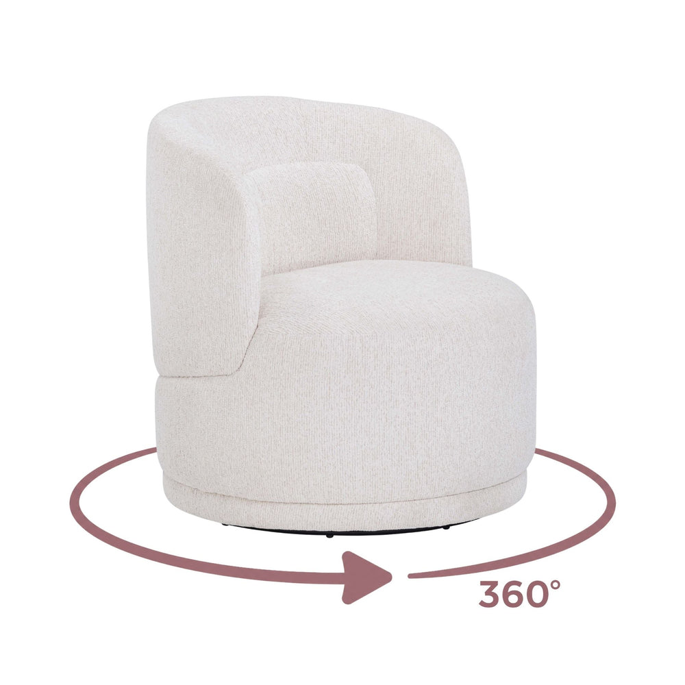 Massa Textured Performance Fabric Swivel Accent Chair - Beige